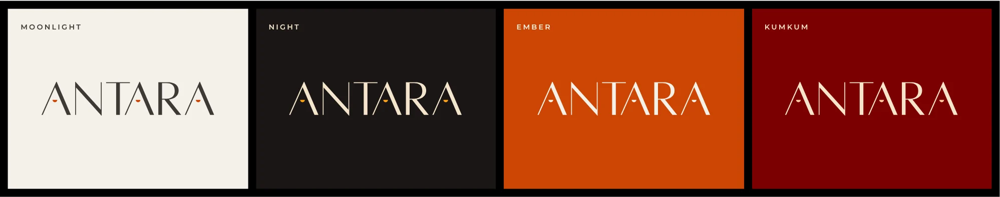 Antara logo on brand colours