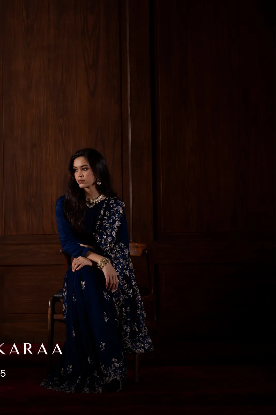 Zariya lookbook cover with the Lashkaraa wordmark and 2025, right half